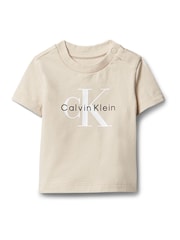 Calvin Klein Natural Logo Short Sleeve T-Shirt - Image 1 of 2