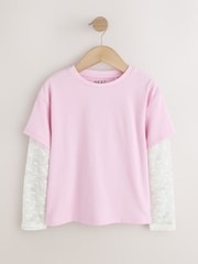Pink Lace Long Sleeve Top (3-16yrs) - Image 4 of 7