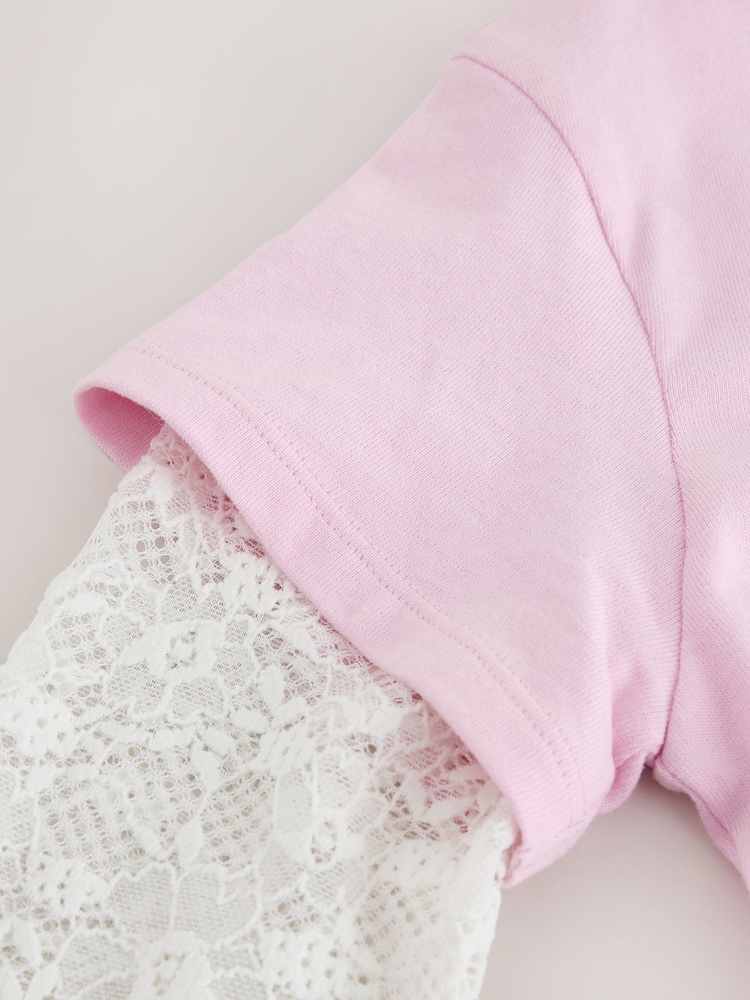 Pink Lace Long Sleeve Top (3-16yrs) - Image 7 of 7 Pink Lace Long Sleeve Top (3-16yrs) - Image 7 of 7