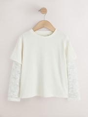 Cream Lace Long Sleeve Top (3-16yrs) - Image 5 of 8