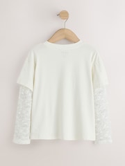 Cream Lace Long Sleeve Top (3-16yrs) - Image 6 of 8
