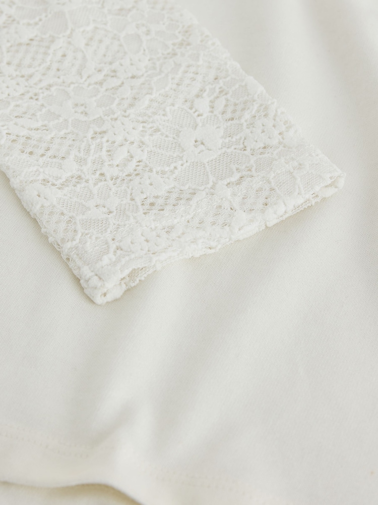 Cream Lace Long Sleeve Top (3-16yrs) - Image 8 of 8 Cream Lace Long Sleeve Top (3-16yrs) - Image 8 of 8