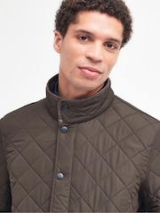 Barbour® Brown Powell Quilted Jacket - Image 4 of 9