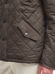 Barbour® Brown Powell Quilted Jacket - Image 7 of 9
