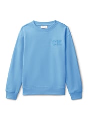 Calvin Klein Blue Oversized Fleece Hoodie - Image 5 of 5