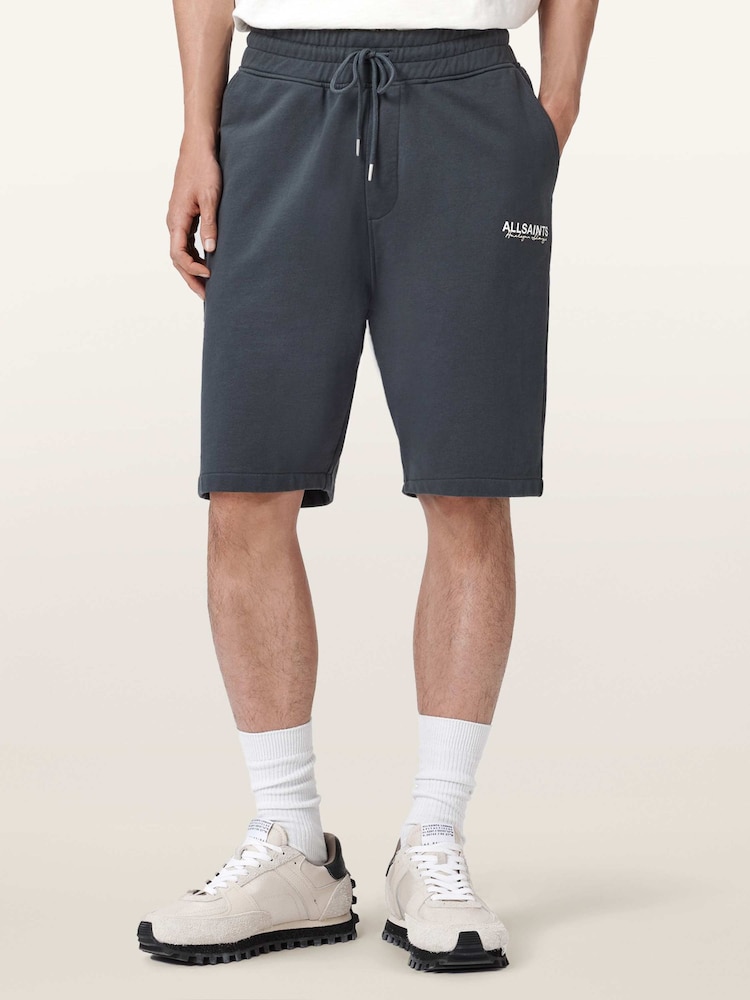 AllSaints Black Emblem Sweatshirt Shorts - Image 1 of 7