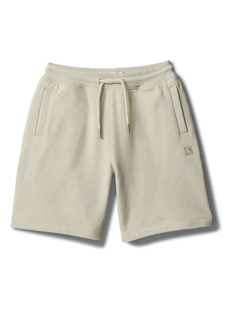 Calvin Klein Oatmeal Denim Cargo Shorts - Image 4 of 4