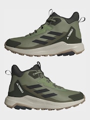 adidas Terrex Green Anylander Mid Hiking Shoes - Image 6 of 10