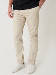 Threadbare Natural Cotton Blend Slim Fit Trousers - Image 1 of 4