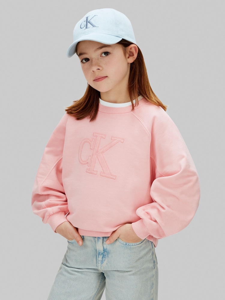 Calvin Klein Crew Neck Logo Sweatshirt - Imaginea 1 din 5