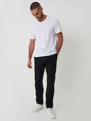 أسود - بنطلون تلبيس رشيق قابل للتمدد من Threadbare - Image 4 of 4