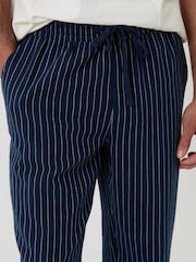 Threadbare Blue Stripe Straight Fit Cotton Trousers - Image 5 of 5