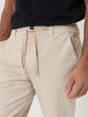 Բնական - Չինո տաբատ՝ սովորական չափսի, առաձգական գոտկատեղով և թելքավոր - Պատկեր 4 4-ից