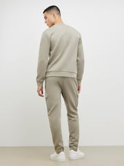 River Island Grey Slim Fit Scuba Cargo Joggers - Image 2 of 4