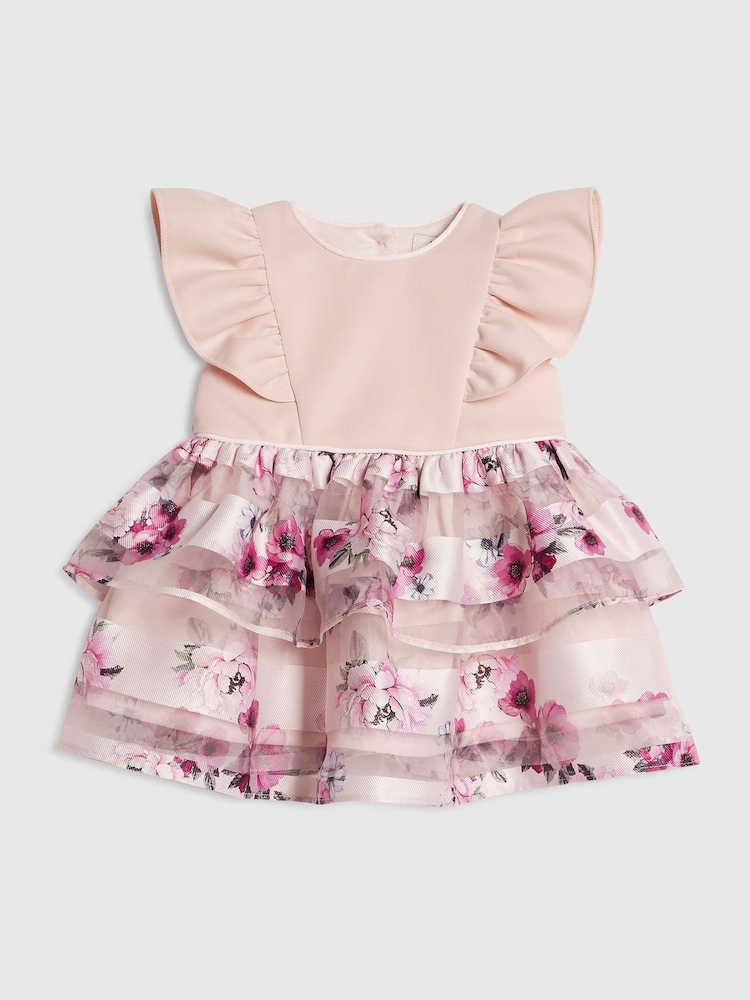 River Island Purple Floral Occasion Dress - Image 1 of 4