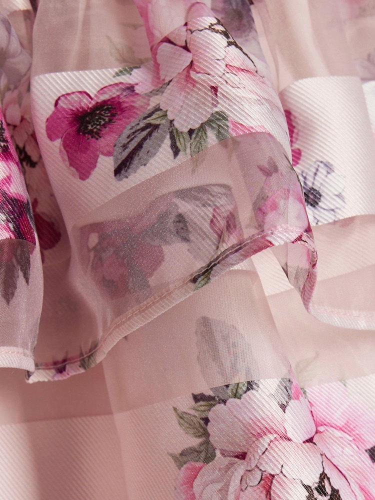 River Island Purple Floral Occasion Dress - Image 4 of 4