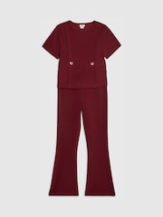 River Island Ponte Smart Top & Kickflare Set - Imaginea 3 din 5