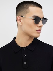 River Island Black Clubmaster Sunglasses - Image 1 of 5
