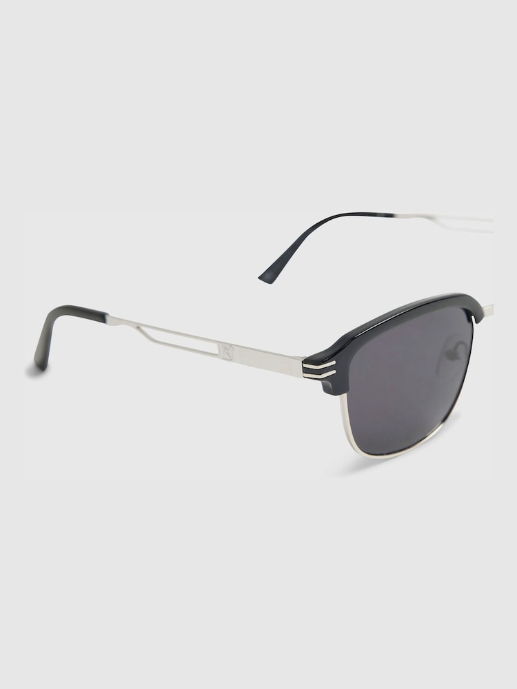River Island Black Clubmaster Sunglasses - Image 5 of 5