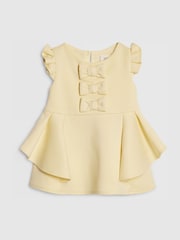 River Island Yellow Bow Scuba Dress - Image 1 of 4