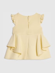 River Island Yellow Bow Scuba Dress - Image 2 of 4