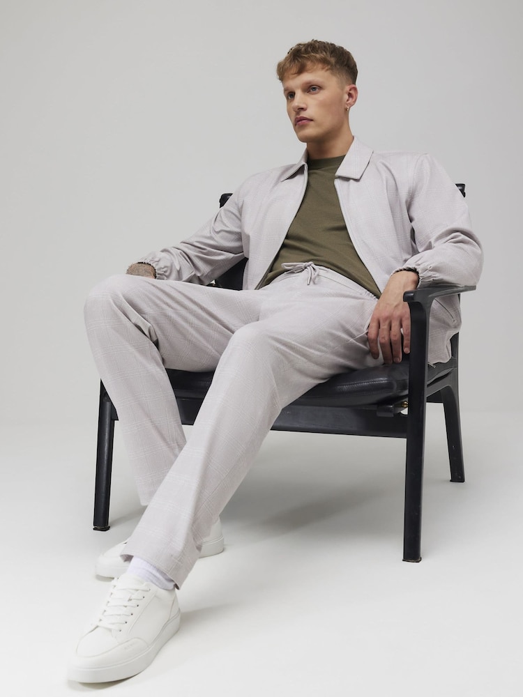 River Island Slim Fit Smart Check Joggers - Image 4 of 4