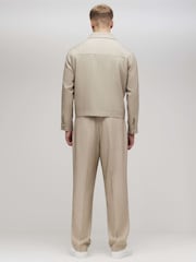 River Island Brown Relaxed Fit Pinstripe Trousers - Image 2 of 4
