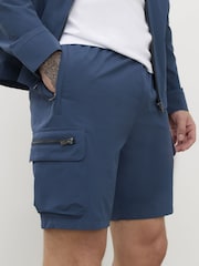 River Island Blue Skinny Fit Cargo Shorts - Image 3 of 4