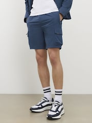 River Island Blue Skinny Fit Cargo Shorts - Image 4 of 4