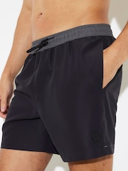 River Island Black Colourblock Swim Shorts - Image 4 of 4