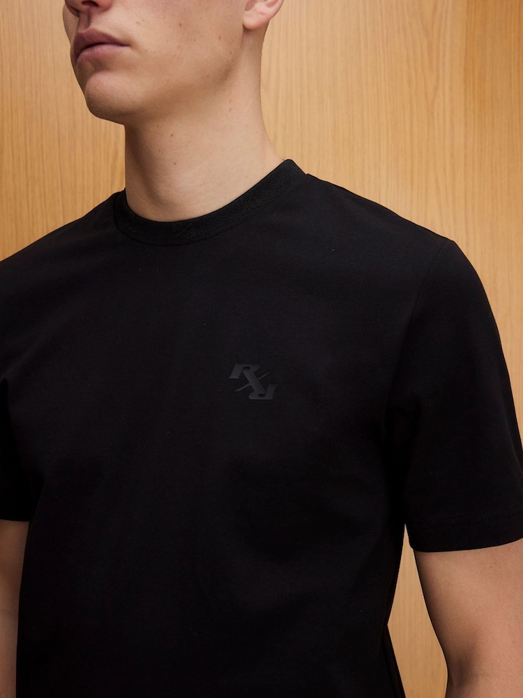 River Island Black RXR Slim Fit T-Shirt - Image 2 of 4