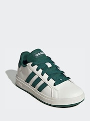 adidas White Grand Court Lifestyle Tennis Lace-Up Shoes - Image 4 of 10