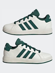 adidas White Grand Court Lifestyle Tennis Lace-Up Shoes - Image 5 of 10