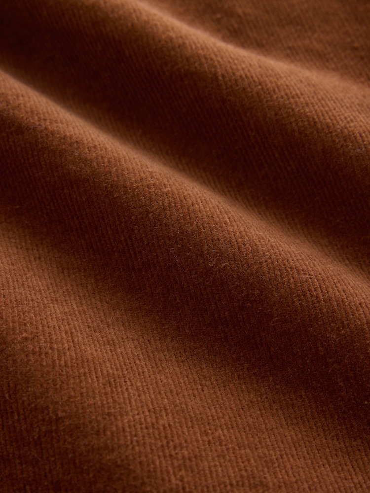 Tan Brown Corduroy Barrel Leg Trousers - Image 3 of 3 Tan Brown Corduroy Barrel Leg Trousers - Image 3 of 3