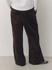 بني شوكولاتة/أزرق كحلي - Soft Cord Wide Leg Trousers 2 Pack - صورة 4 من 9