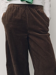 بني شوكولاتة/أزرق كحلي - Soft Cord Wide Leg Trousers 2 Pack - صورة 5 من 9