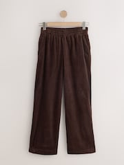 بني شوكولاتة/أزرق كحلي - Soft Cord Wide Leg Trousers 2 Pack - صورة 6 من 9