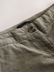 Khaki Green Studded Corduroy Barrel Leg Trousers - Image 9 of 9