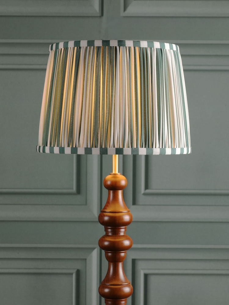 Laura Ashley Green Denwick 12" Pleated Shade Ceiling Light - Image 1 of 6 Laura Ashley Green Denwick 12" Pleated Shade Ceiling Light - Image 1 of 6