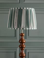 Laura Ashley Green Denwick 12" Pleated Shade Ceiling Light - Image 2 of 6