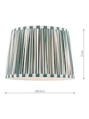 Laura Ashley Green Denwick 12" Pleated Shade Ceiling Light - Image 6 of 6