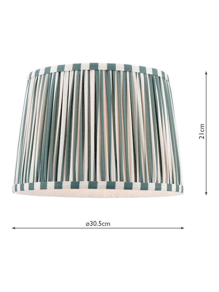Laura Ashley Green Denwick 12" Pleated Shade Ceiling Light - Image 6 of 6 Laura Ashley Green Denwick 12" Pleated Shade Ceiling Light - Image 6 of 6