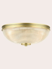 Laura Ashley Matt Antique Brass Langdon 2 Light Flush Ceiling Light - Image 3 of 6