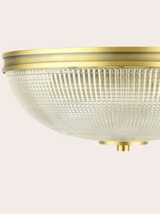 Laura Ashley Matt Antique Brass Langdon 2 Light Flush Ceiling Light - Image 4 of 6