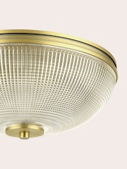 Laura Ashley Matt Antique Brass Langdon 2 Light Flush Ceiling Light - Image 5 of 6