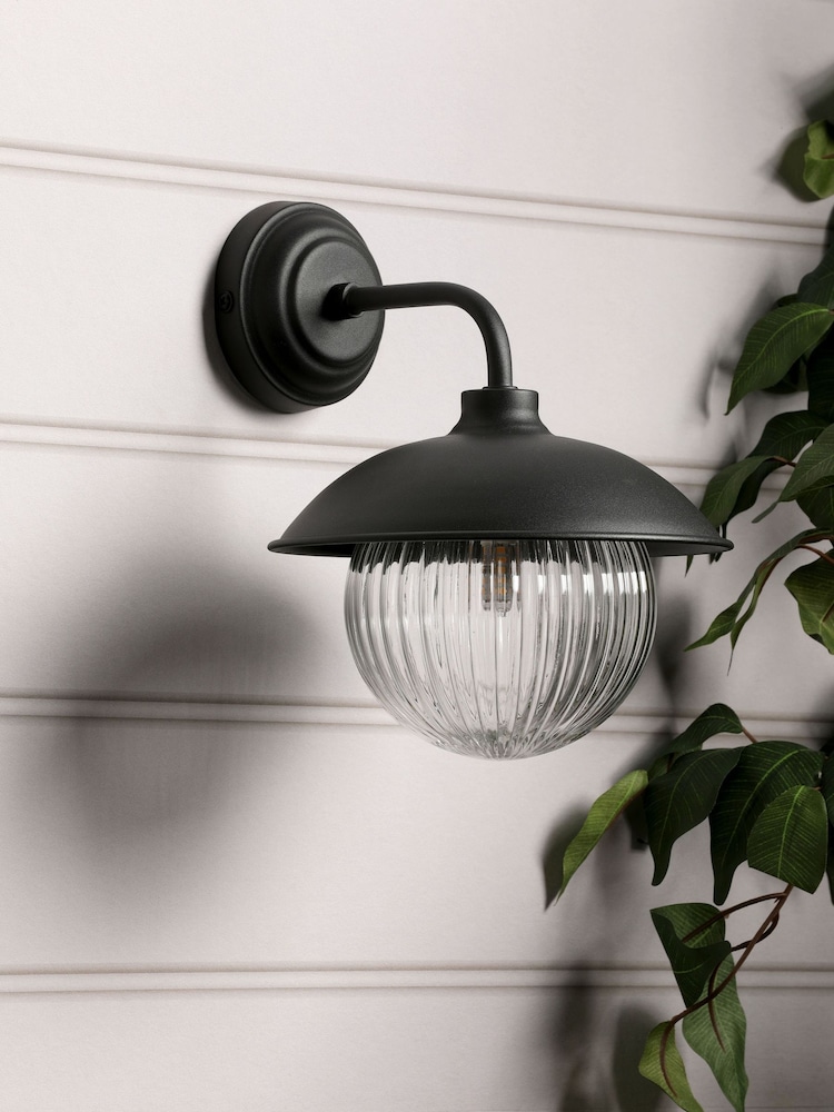 Laura Ashley Black Hatton Outdoor Wall Light - Image 2 of 6
