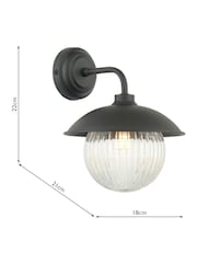 Laura Ashley Black Hatton Outdoor Wall Light - Image 6 of 6