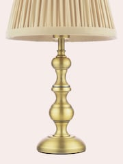 Laura Ashley Matt Antique Brass Ezra Twin Pack Table Lamps - Image 5 of 6