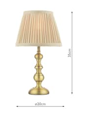 Laura Ashley Matt Antique Brass Ezra Twin Pack Table Lamps - Image 6 of 6