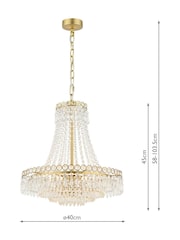 Laura Ashley Brass Enid 5 Light Chandelier Ceiling Light - Image 6 of 6